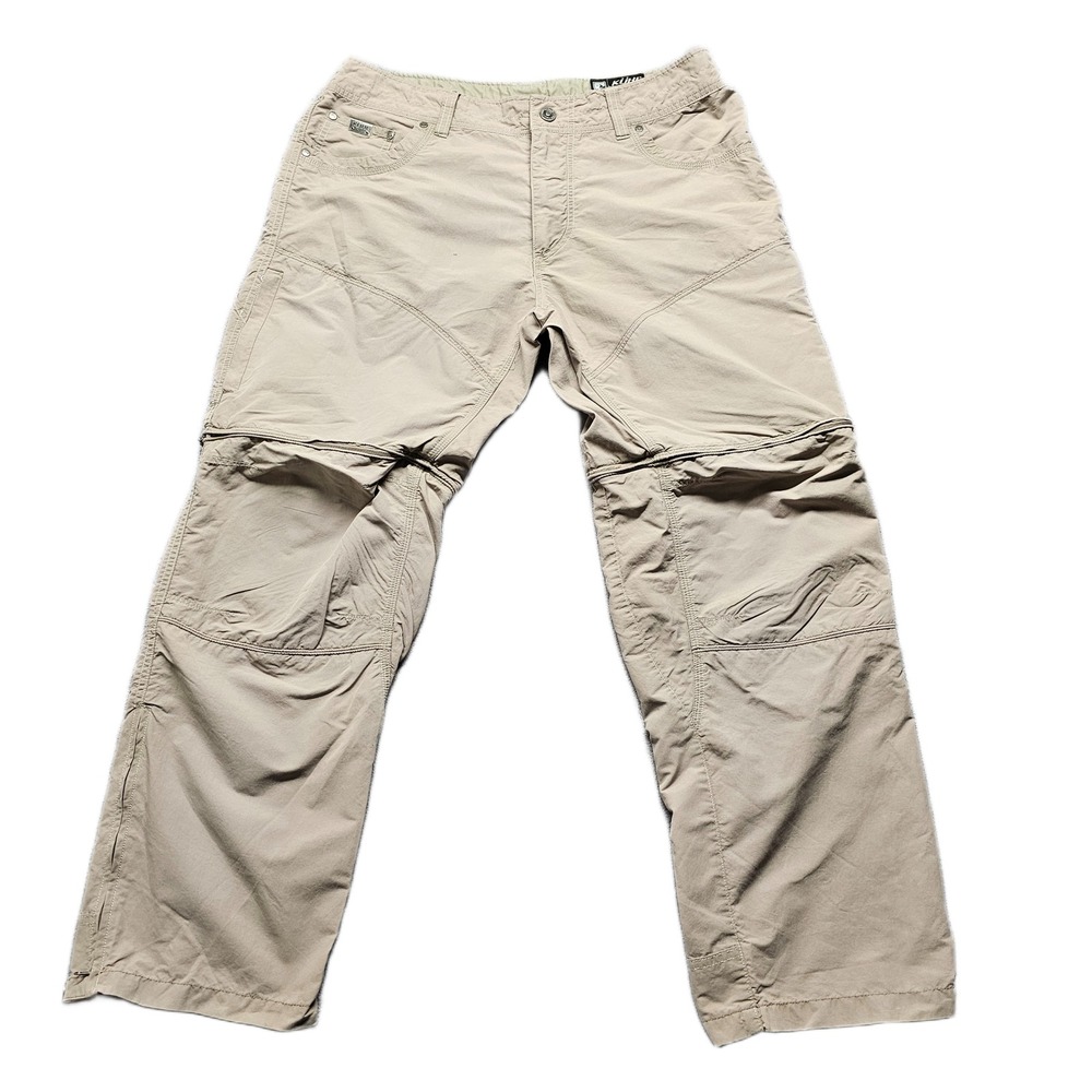 Kuhl Liberator Convertible Pants Mens 36x30 Tan Zip-Off Stealth Hiking Outdoor